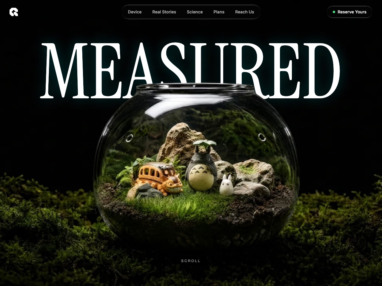 Anteprima del sito Measured — wearable per la salute
