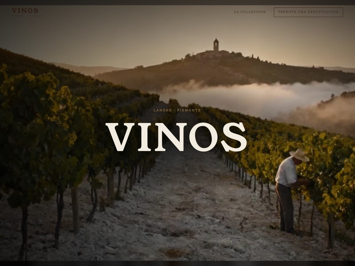 Anteprima del sito VINOS — cantina nelle Langhe