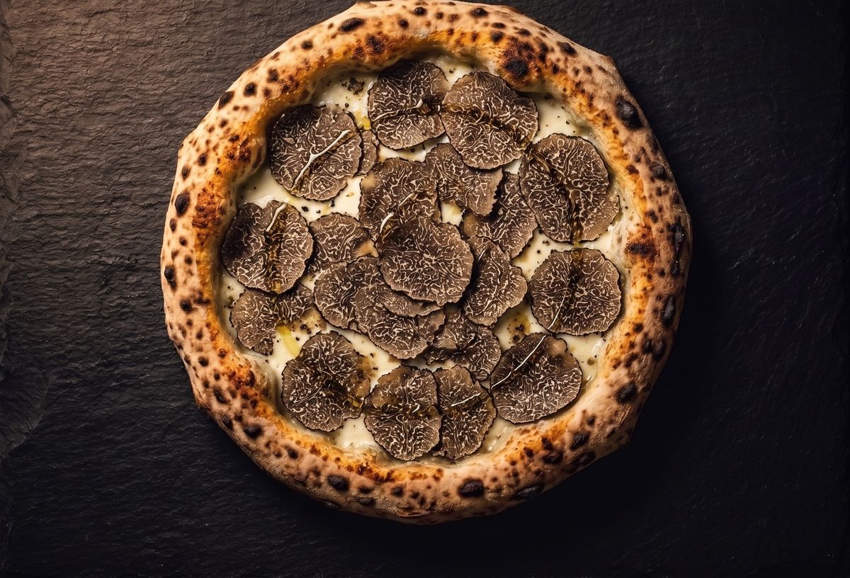 Pizza Tartufo Nero con lamelle di tartufo